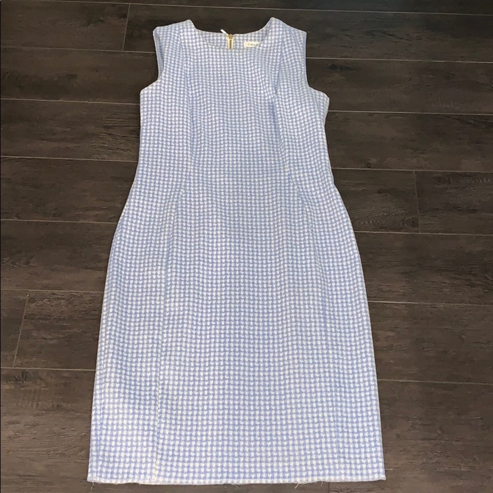 Blue and white checkered Calvin Klein Dress